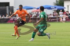 Toto-Pokal; SV Manching - FC Ingolstadt 04; Leon Guwara (6, FCI) Abdel Abou-Khalil (SVM)