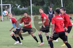 Testspiel - 2. Bundesliga - VfB Eichstätt - FC Ingolstadt 04 - Warmup Spiel Ilmari Niskanen (22, FCI) Silman El Baset (36, FCI) Marcel Gaus (19, FCI) Justin Butler (31, FCI) Jonatan Kotzke (25, FCI)