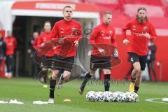 3. Fußball-Liga - Saison 2020/2021 - FC Ingolstadt 04 - FC Viktoria Köln - Die Spieler auf dem Spielfeld zum warm machen - Filip Bilbija (#35,FCI) - Foto: Meyer Jürgen