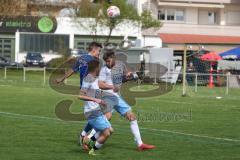 Kreisklasse - Saison 2025/26- TSV Großmehring - SV Oberstimm-  - Michael Kaps blau Großmehring - Jonas Weidinger weiss Oberstimm - Stefan Legler weiss Oberstimm links - Foto: Meyer Jürgen