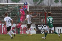 3. Liga - VfB Lübeck - FC Ingolstadt 04 - Torwart Fabijan Buntic (24, FCI) Björn Paulsen (4, FCI) Michael Heinloth (17, FCI) Lucas Wolf (35 Lübeck)