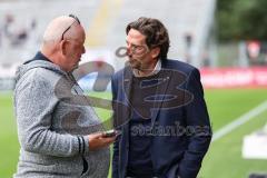 3. Liga; FC Viktoria Köln - FC Ingolstadt 04; Vorsitzender des Vorstandes Peter Jackwerth (FCI) vor dem Spiel mit Sportdirektor Ivica Grlic  (FCI)