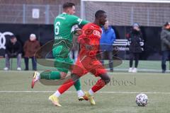 Freundschaftsspiel - Saison 2022/2023 - FC Ingolstadt 04 - VFB Eichstätt - Halbmeyer Jonas grün Eichstätt - Fofanah Mussa (Nr.8 - Fc Ingolstadt 04 II) - Foto: Meyer Jürgen