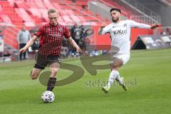 3. Liga - Fußball - FC Ingolstadt 04 - SV Meppen - Zweikampf Ilmari Niskanen (22, FCI) Amin Hassan (7  Meppen)