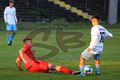Bayernliga - U17 - Saison 2022/2023 - FC Ingolstadt 04 -  1860 München - Drakulic Ognjen rot FCI - Sesito Antonio blau 1860 München - Foto: Meyer Jürgen