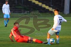 Bayernliga - U17 - Saison 2022/2023 - FC Ingolstadt 04 -  1860 München - Drakulic Ognjen rot FCI - Sesito Antonio blau 1860 München - Foto: Meyer Jürgen