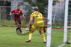 Toto-Pokal; VfB Eichstätt - FC Ingolstadt 04; David Kopacz (29, FCI) Torwart Florian Rauh (Nr.21 - VfB)