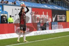 2.BL; Hansa Rostock - FC Ingolstadt 04; Jan Hendrik Marx (26, FCI) Einwurf