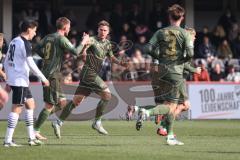 3. Liga; SC Verl - FC Ingolstadt 04; Tor Jubel Treffer Ausgleich 1:1 Simon Lorenz (32, FCI) Benjamin Kanuric (8, FCI) Elias Decker (3, FCI)