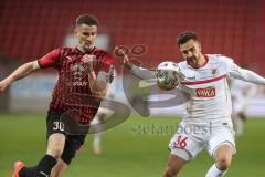 3. Liga - FC Ingolstadt 04 - Türkgücü München - Stefan Kutschke (30, FCI) Kusic Filip (36 Türkgücü)