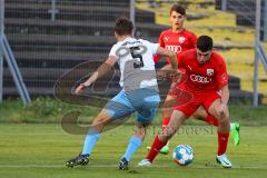 Bayernliga - U17 - Saison 2022/2023 - FC Ingolstadt 04 -  1860 München - Drakulic Ognjen rot FCI - Breitschaft Veit blau #5 1860 München - Foto: Meyer Jürgen