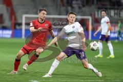 3. Liga; FC Ingolstadt 04 - Erzgebirge Aue; Max Besuschkow (17, FCI) Seiffert Moritz (30 Aue)