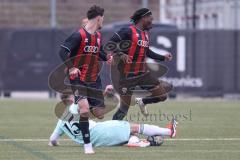 Bayernliga Nord - Saison 2024/25 - FC Ingolstadt 04 II - DJK Ammerthal - Said Souleymane (Nr.17 - FCI U21) - Henrik Brüggen blau Ammerthal - Foto: Meyer Jürgen