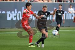 DFB - Pokal - Frauen - Saison 2022/2023 - FC Ingolstadt 04 -  FC Bayern München - Saki Kumagai (Nr.3 - FC Bayern München) - Ebert Lisa (Nr.10 - FC Ingolstadt 04 ) - - Foto: Meyer Jürgen