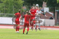 DFB Pokal Frauen Runde 1- Saison 2020/2021 - FC Ingolstadt 04 - SG99 Andernach - Fritz Anna-Lena (#19 FCI) - Mailbeck Alina (#8 FCI) - Scharly Jana (#20 FCI) - Zilligen Vanessa weiss Andernacht - Foto: Meyer Jürgen