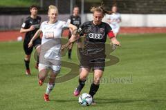 2. Frauen-Bundesliga - Saison 2021/2022 - FC Ingolstadt 04 - SV Henstedt-Ulzburg - Maier Ramona (#18 FCI) - Hilmer Franziska weiss Henstedt - Foto: Meyer Jürgen