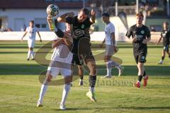 Landesliga - Saison 2026/27 - SV Manching - VFR Neuburg - Daniel Schweiger (Nr.11 - SV Manching) - Krzyzanowski Nikolai weiss Neuburg - Foto: Meyer Jürgen