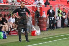 3. Liga; FC Ingolstadt 04 - SV Elversberg; an der Seitenlinie, Spielerbank Cheftrainer Michael Köllner (FCI)