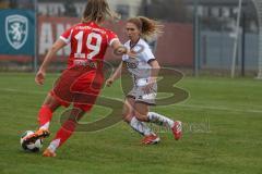 DFB -Pokal Frauen - Saison 2025/26 - FC Ingolstadt 04 Frauen - FC Bayern München - Haberäcker Leonie (Nr.13 - FC Ingolstadt Frauen I) - Naschenweng Katharina rot Bayern - Foto: Meyer Jürgen