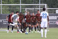 3. Liga; Testspiel; FC Ingolstadt 04 - FC Heidenheim; Freistoß Heidenheim Keller Thomas (FCH), Mauer Pascal Testroet (37, FCI) Bryang Kayo (48, FCI) Simon Lorenz (32, FCI) Tobias Schröck (21, FCI) Lukas Fröde (34, FCI)