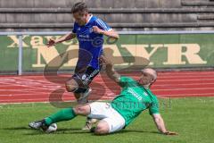 Sparkassenpokal - DJK Ingolstadt - FC Gerolfing - Markus Abele grün Gerolfing - Michael Graßl blau DJK Ingolstadt - Foto: Jürgen Meyer