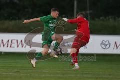 Bezirksliga - Saison 2023/2024 - SV Manching  - VFB Eichstätt II - Sebastian Graßl (Nr.10 - SV Manching) - Dörfler Max Torwart Eichstätt - Foto: Meyer Jürgen
