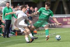 Bezirksliga - Saison 2024/25 - FC Gerolfing - SV Waldeck-München - Niklas Nissl  (Nr.10 - FC Gerolfing) - Philip Schemat weiss Waldeck - Foto: Meyer Jürgen