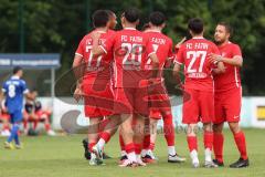 Kreisfreundschaftsspiel - Saison 2024/25 - Kreisfreundschaftsspiel - TSV Ober/Unterh.stadt - FC Fatih - Eron Dervisi (Nr.27 - FC Fatih) mit dem  Der 0:1 Führungstreffer-jubel  - Foto: Meyer Jürgen