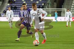 2.BL; Erzgebirge Aue - FC Ingolstadt 04; Dennis Eckert Ayensa (7, FCI) Strauß John-Patrick (24 Aue)