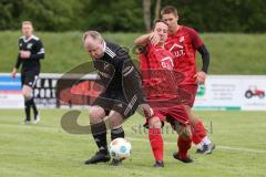 Kreisklasse - Saison 2023/24 - SV Zuchering - TSV Baar/Ebenhausen - Dominik Burghardt schwarz Ebenhausen - Nico Haas rot Zuchering - Foto: Meyer Jürgen