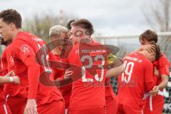 Bayernliga Nord - Saison 2023/24 - FC Ingolstadt 04 II - SC Eltersdorf- Fabian Cavadias (Nr.16 - FCI) trifft zum 2:1 Führungstreffer - jubel- Foto: Meyer Jürgen