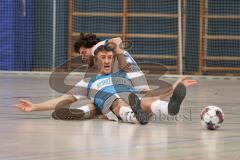 Hallenturnier MTV Ingolstadt - Saison 2025/26 - MTV Ingolstadt - Reichertshofen - Ferhan Erbas weiss Reichertshofen - Andreas Tkac blau MTV - Foto: Meyer Jürgen