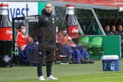 2.BL; SV Werder Bremen - FC Ingolstadt 04; an der Seitenlinie, Spielerbank Cheftrainer Werner Ole (Bremen)