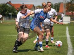 Testspiel - 2. Bundesliga Frauen - Saison 2026/27  - FC Ingolstadt 04 Frauen -  - Katharina Bauer (Nr.3 - FCI Frauen) - Hannah Melicharek blau Hoffenheim  - Foto: Meyer Jürgen