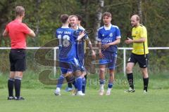 Kreisliga - Saison 2022/2023 - TSV Oberhaunstadt - FC Hitzhofen - Der 1:0 Führungstreffer durch Nick Wagner blau Oberh.stadt - jubel - Foto: Meyer Jürgen