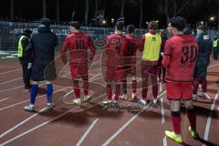 3. Liga; 1. FC Schweinfurt 05 - FC Ingolstadt 04; Spieler bedanken sich bei den Fans 1:1 Torwart Kai Eisele (25, FCI) Dennis Kaygin (10, FCI) Georgios Antzoulas (6, FCI) Linus Rosenlöcher (19, FCI) Ognjen Drakulic (30, FCI) Frederik Christensen (11, FCI)