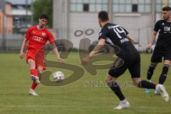 Bayernliga Süd - Saison 2022/2023 - FC Ingolstadt 04 - FC Memmingen - Renato Domislic (Nr.17 - FCI II) - David Remiger schwarz Memmingen - Foto: Meyer Jürgen