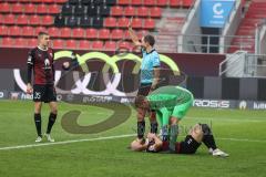 2.BL; FC Ingolstadt 04 - SG Dynamo Dresden; Tor Jubel Treffer Nico Antonitsch (5, FCI) am Boden Bilbija (35, FCI) Videobeweis Torwart Broll Kevin (1 Dresden)