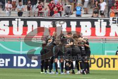 DFB Pokal; FC Ingolstadt 04 - SV Darmstadt 98; Team Besprechung vor dem Spiel