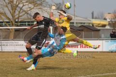 Bezirksliga - Saison 2024/25- TSV Gaimersheim - FC Aschheim - Nico von Swiontek Brzezinski (Nr.17 - TSV Gaimersheim) - Pascal Jakob Torwart Aschheim - Alessandro Contento weiss Aschheim - Foto: Meyer Jürgen