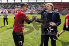 2.BL; FC Ingolstadt 04 - FC Hansa Rostock; Thomas Keller (27, FCI) Geschäftsführers Dietmar Beiersdorfer (FCI Sport Kommunikation) verlässt den Verein