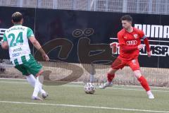 Bayernliga Süd - Saison 2022/2023 - FC Ingolstadt 04 - SV Schalding Heining - Michael Senger (Nr.21 - FCI II) - Weiss Dominik #24 Schalding - Foto: Meyer Jürgen