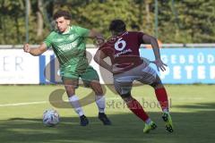Kreisliga - Saison 2023/2024 - FC Gerolfing - Türk SV Ingolstadt - Altan Calim grün Gerolfing - Marijan Maricic rot Türk SV - Foto: Meyer Jürgen