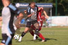 Testspiel - Bezirksliga - Saison 2025/26 - TSV Ober./Unterhaunstadt - Türkisch Ingolstadt  - Baha Asici rot Türkisch  - Florian Diegel weiss Ober./Unterh.stadt - Foto: Meyer Jürgen