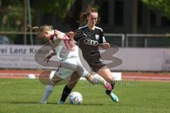 2. Fußball-Liga - Frauen - Saison 2022/2023 - FC Ingolstadt 04 - 1. FC Nürnberg - Isabelle Maliha (Nr.3 - FCI Frauen) - Mai Franziska weiss Nürnberg - Foto: Meyer Jürgen