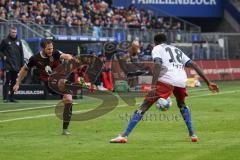 2.BL; Hamburger SV - FC Ingolstadt 04; Michael Heinloth (17, FCI) Jatta Bakery (18 HSV)