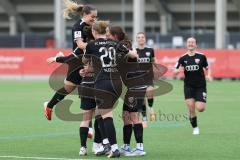 2. Bundesliga Frauen - Saison 2023/24 - FC Ingolstadt 04 Frauen - HSV Fr.1 - Der 1:0 Führungstreffer durch -  Paula Vidovic (Nr.11 - FCI)  - jubel - Nina Penzkofer (Nr.29 - FCI) - Foto: Meyer Jürgen