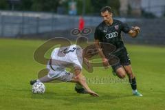 Bayernliga Süd - Saison 2021/2022 - FC Ingolstadt 04 II - SV Donaustauf - Görtler Patrick (#9 FCI) - Fabian Vogl weiss #3 Donaustauf - Foto: Meyer Jürgen