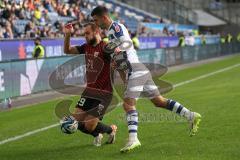 2023_11_11 - 3. Liga - Saison 2023/24 - MSV Duisburg - FC Ingolstadt 04 - David Kopacz (Nr.29 - FCI) - Baran Mogultay (Nr.2 - MSV Duisburg) - Foto: Meyer Jürgen