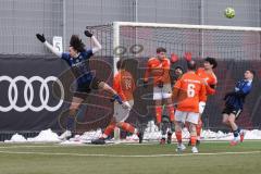 Schanzer Amateurcup 2026 - SV Haunwöhr - SC Irgertsheim - Felix Maier blau Haunwöhr  - Raphael Gruber Torwart Irgertsheim - Foto: Meyer Jürgen